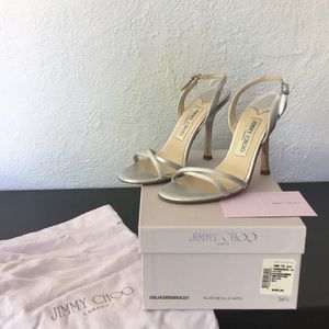 Jimmy Choo “Silver Metallic Nappa” US size 6.5